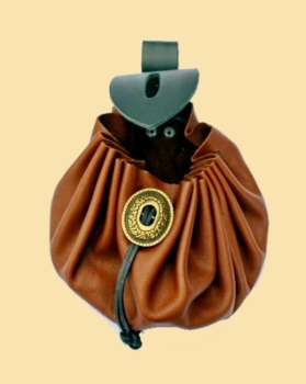 Preview: Mittelalter-Geldkatze / klein  - dunkelbraun